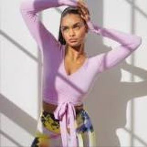 Balance athletica pink dancer wrap top